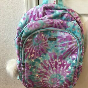 Justice backpack with pompom NWT